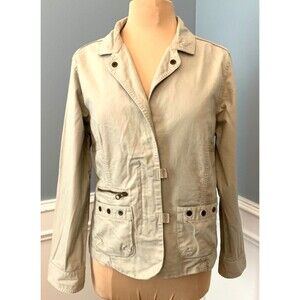 Columbia Utility Jacket Womens L Safari Field Chore Barn Military Khaki Hiking